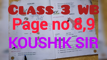 Class 3, Butterfly, English Textbook, Revision lesson, Activity 10(b),11,12 page no 8