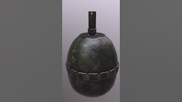 japanese grenade texturing use #3danimation software substance Painter