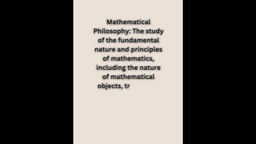 Mathematical Philosophy