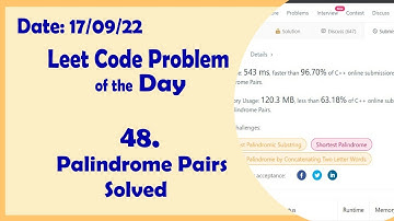 Palindrome Pairs || C++ || Leetcode Daily Challenge