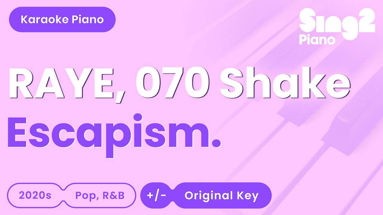RAYE, 070 Shake - Escapism. (Piano Karaoke)