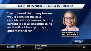Miller-Meeks won't seek Iowa governor's seat