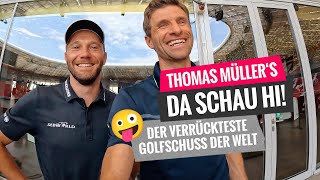 Der verrückteste Golfschuss der Welt mit FC Bayern-Spieler Thomas Müller und Golfprofi Max Kieffer