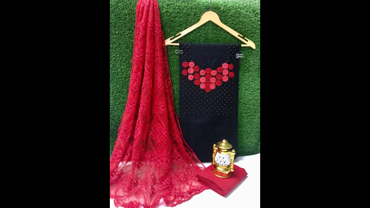 Cotton slub dress material collections // unstitched dress material