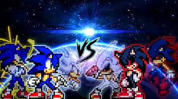 Sonic Chaos RN V2 OP (all form) VS Sonic exe OP (all form) in Jump Force Mugen