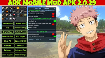 🔺ARK Mobile Mod Menu Apk 2.0.29 💯 Android 14 + God Console 🔥 Unlimited Amber, Level Crash Fix 🔺