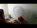 Sharpie Wall Art • Hand Drawn Mandala (Time-lapse in 15 seconds)