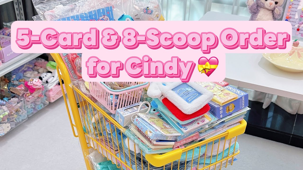 N3229 | 5-Card & 8-Scoop Order for Cindy 💗#packingorders #sanrio #giftideas #mysterybox #luckyscoop 
