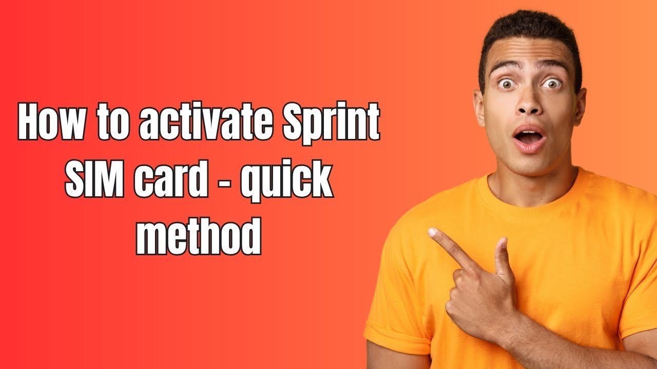 How to activate Sprint SIM card - quick method - YouTube