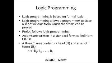 Programming Paradigms LogicIntro