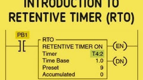 Introduction to Retentive Timer RTO | RSlogix ladder logic | PLC PROGRAMMING TUTORIAL FOR BEGINNERS