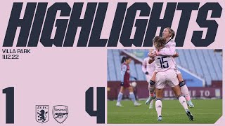 HIGHLIGHTS | Aston Villa vs Arsenal (1-4) | WSL | Miedema, McCabe, Nobbs