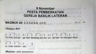 Mazmur Tanggapan [Edisi Lama] Kamis 9 November 2023 - Pesta Pemberkatan Gereja Basilik Lateran