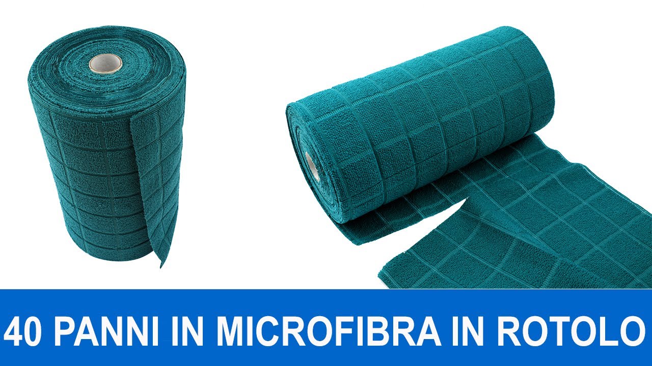 Rotolo Di Panni In Microfibra Per Pulizia (Blu) – 55 Fogli Da 22,9 X 28,9 Cm – Panno Riutilizzabile E Assorbente - 3