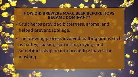 How Did Brewers Make Beer Before Hops Became Dominant? - The Pint Guy