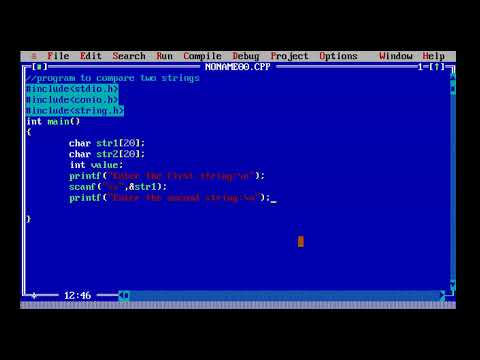 40_program to compare two strings turbo c