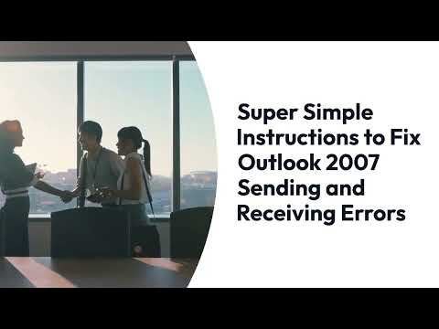 How To Fix Outlook 2007 Send & Receive (Not Working)