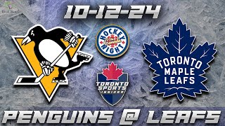 10-12-24 Pittsburgh Penguins vs Toronto Maple Leafs Game Audio | NHL LIVE Stream Gamecast & Chat
