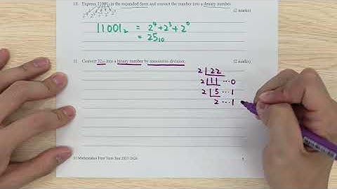 2025-2026 S3 Term Test 1 Q11 | (Normal + Calculator Mode 3 Base)