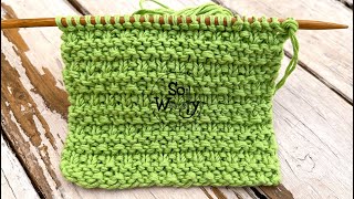 Easy Knit and Purl Stitch Pattern for Scarves (reversible, and lays flat!) - So Woolly