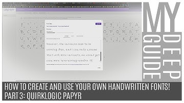 How To Create And Use Handwritten Fonts, Part 3: Quirklogic Papyr