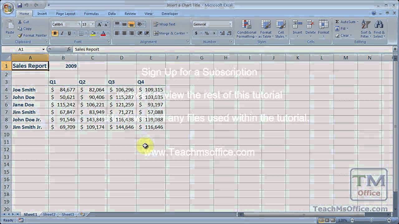 How To Add Title To Excel Chart