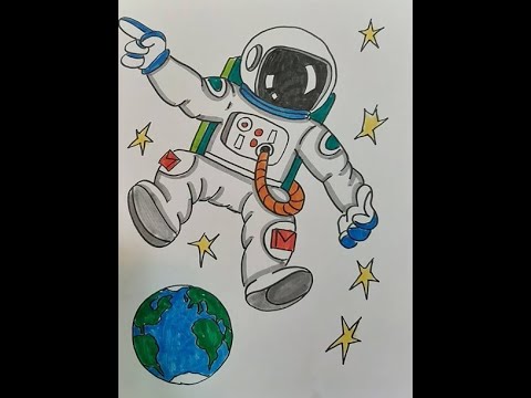 How to Draw an Astronaut - YouTube