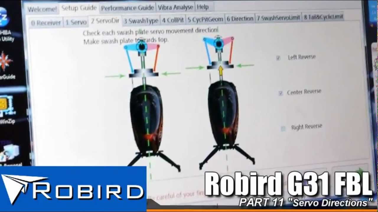 Robird G31 FBL Setup - Cyclic Servo Directions