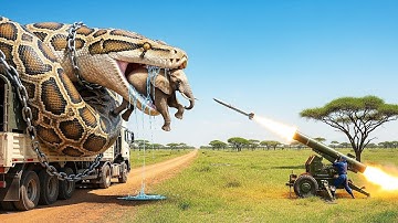 Brave Rescue Team Faces A Giant Python 🐍 To Save An Elephant 🐘