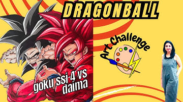 how to draw goku ssj4 vs goku daima | drawing dragon ball | cómo dibujar a goku #pcartchannel