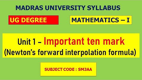 Unit - 1 Important ten mark (Newton
