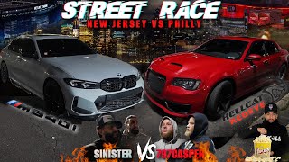 Hellcat redeye 300 swap vs BMW lci face lift m340 street race calls out every state !!
