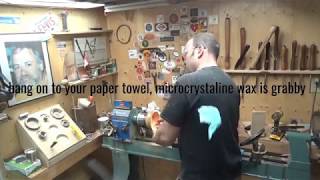 Turn a spalted applewood bowl