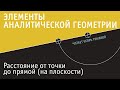 Формула расстояния от точки до прямой (на плоскости)