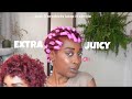MY BEST PERM ROD SET YET ?! Juicy curls on short 4c hair // just oil water & foam