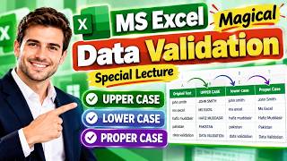 MS Excel Magical Data Validation Trick | UPPER, LOWER & PROPER Case in Excel