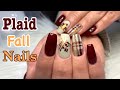 Fall Plaid Nails | Hard Gel Nails