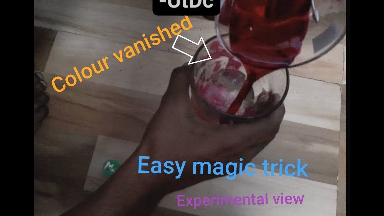 Easy magic trick chemical reaction Experimental view Titration