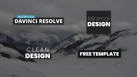 Simple Titles DaVinci Resolve Macros