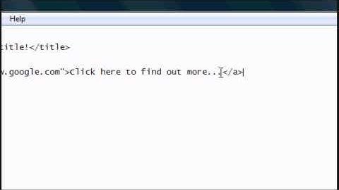 HTML Tutorial 5 - Links & Menu Bars - Website Design Tutorial