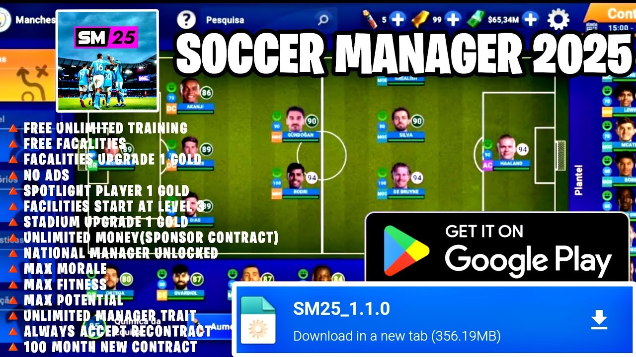 SOCCER MANAGER 2025 VERSION 1.1.0 APK MOD UPDATED