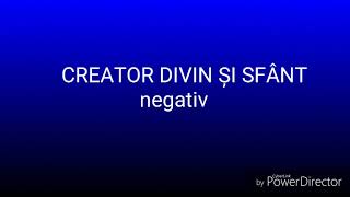 Creator Divin și Sfânt - negativ cu vresuri