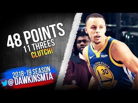 Stephen Curry CLUTCH 48 Pts 11 Threes! Full Highlights 2019 01 13 Warriors vs Mavs FreeDawkins