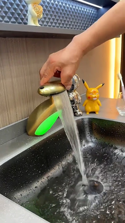 Smart LED taps with smart gadget basin decor #interiordesign #ytshorts #shortvideo #viralshorts