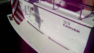 33 Carver Mariner Engines running