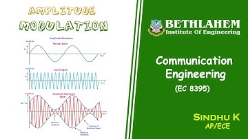 Amplitude Modulation || Communication Engineering || EC8395  || Bethlahem Institute of Eng || Sindhu