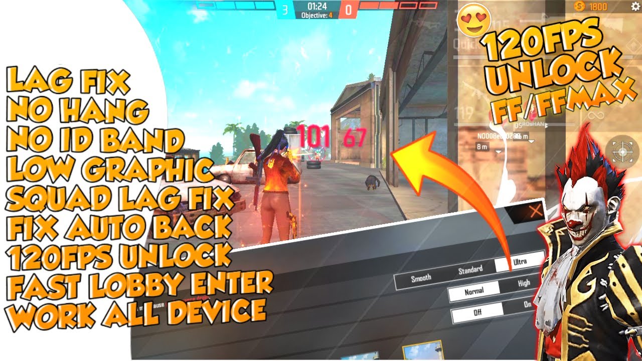 FIX LAG FREE FIRE 1.93.6 ULTRA GRAPHIC 1-8GB RAM 120FPS UNLOCK FREE FIRE LAG FIX