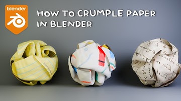 How to create a Crumpled Paper in Blender | Blender tutorial