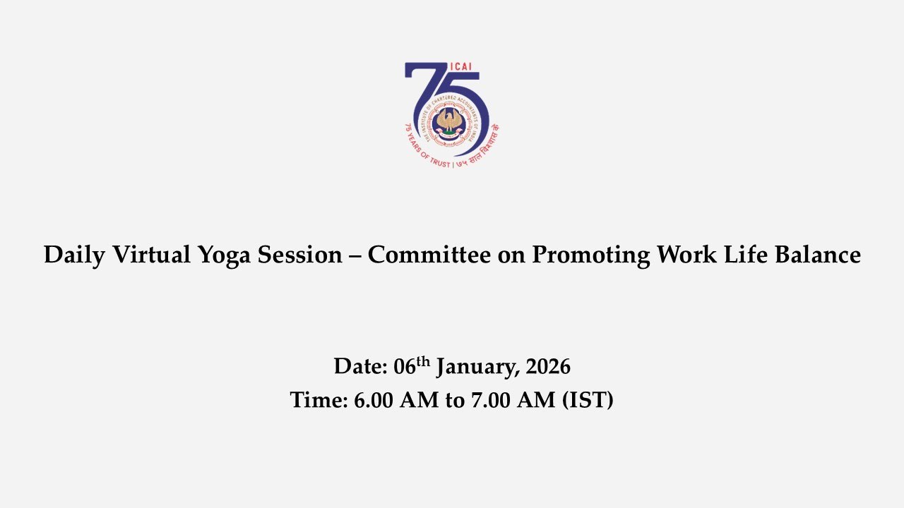 Virtual Yoga Session – Committee on Promoting Work Life Balance - YouTube