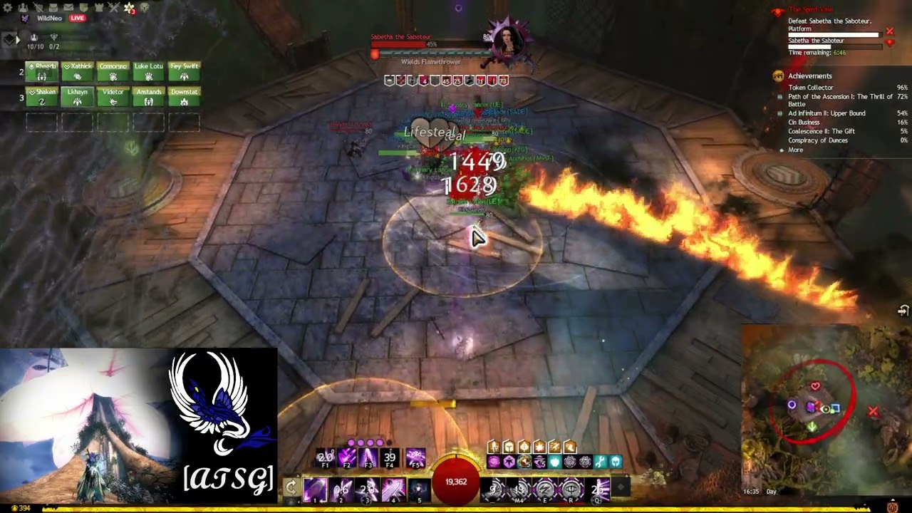 GW2 - Sabetha - Condi Virtuoso (Cannon) PoV